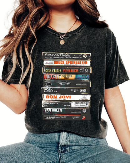 Vintage Rock Cassettes Vintage Distressed T-shirt