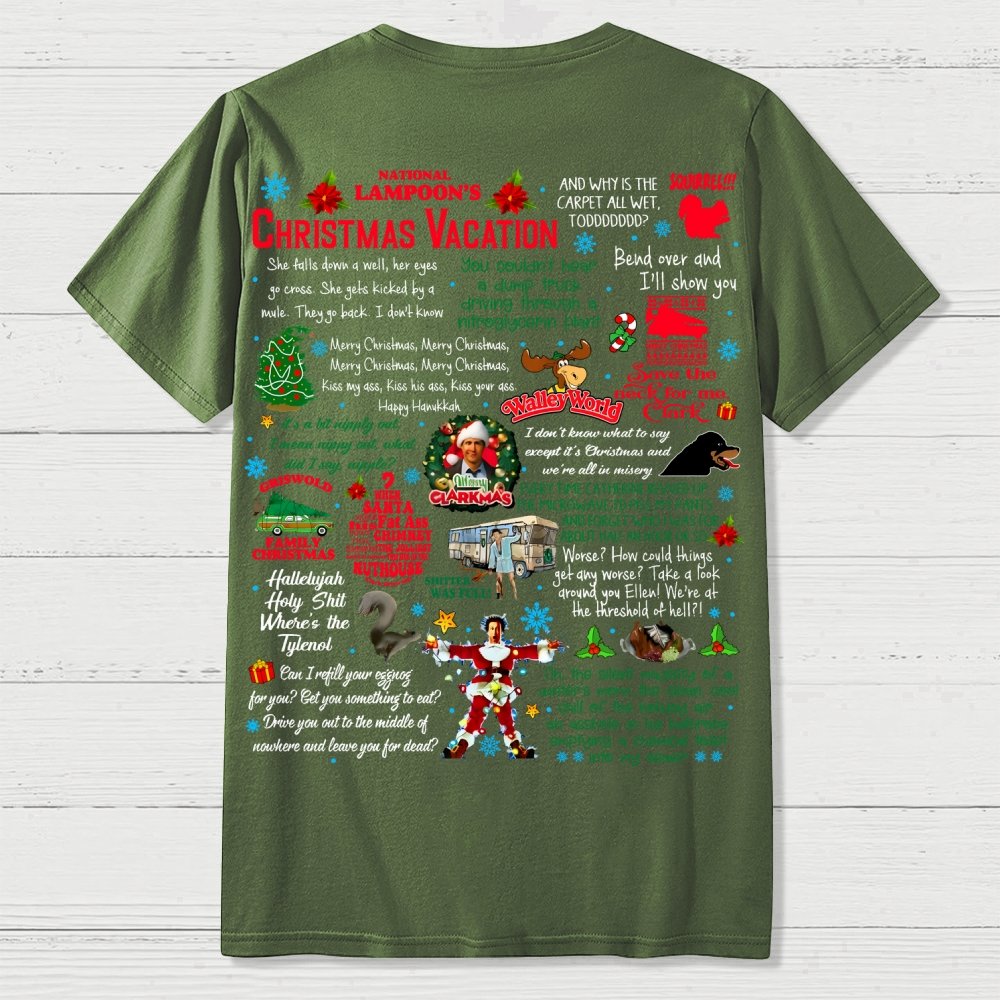 Holiday Vacation Quote Front And Back Printing Geek T-Shirt