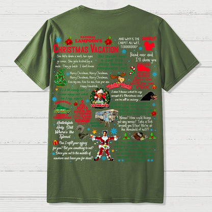 Holiday Vacation Quote Front And Back Printing Geek T-Shirt