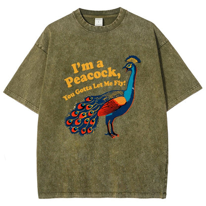 I'm A Peacock You Gotta Let Me Fly Vintage Distressed T-shirt