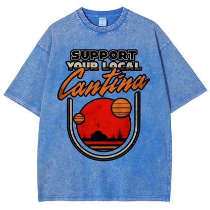 Support Your Local Hangout Vintage Distressed T-shirt