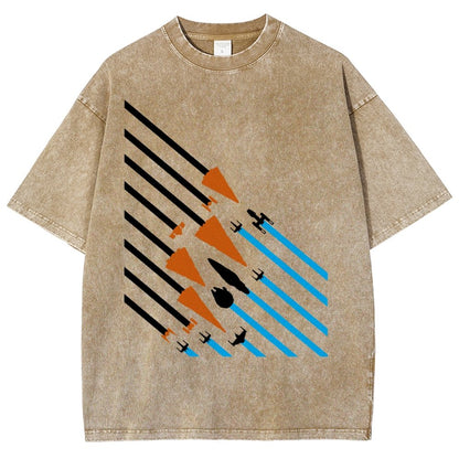 Starship Stripes Vintage Distressed T-shirt