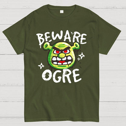 Beware Ogre Graffiti Geek T-Shirt