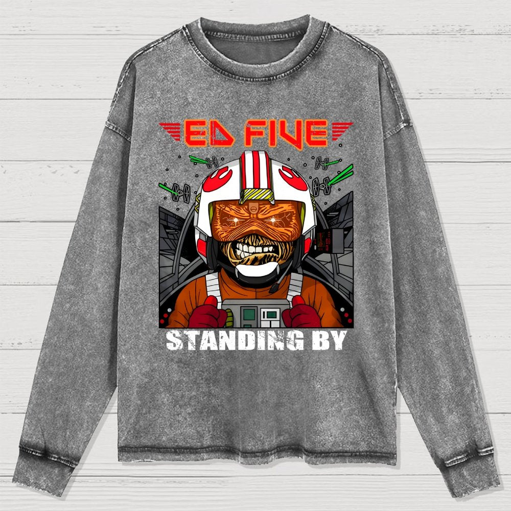 Ed Five Standing By Washed Long Sleeve Tee