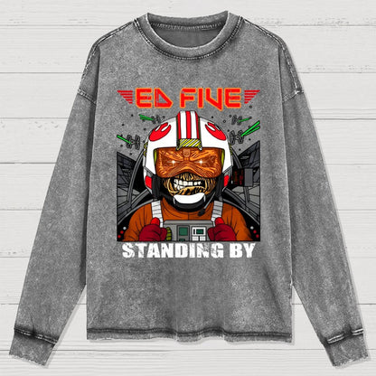 Ed Five Standing By Washed Long Sleeve Tee