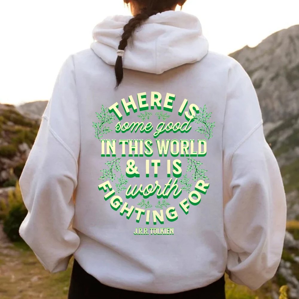There is Some Good in This World Printed Back Unisex Cotton Hoodie