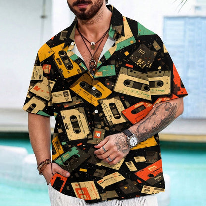 Retro cassette tapes - CDs Geek Hawaiian Shirt