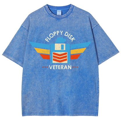 Floppy Disk Veteran Vintage Distressed T-shirt