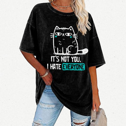Its Not You I Hate Everyone Vintage Distressed T-shirt