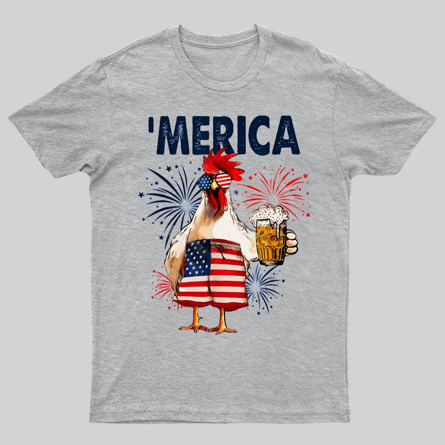 Independence Day Chickens Geeky T-Shirt