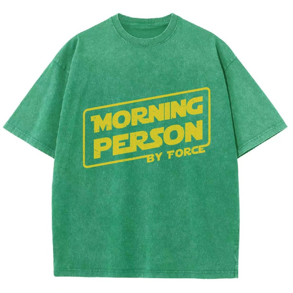 Morning Person By Force Vintage Distressed T-shirt