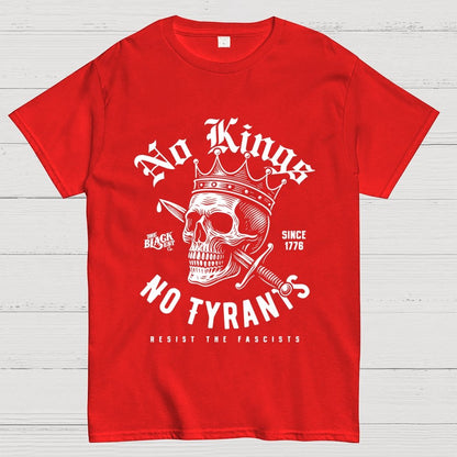 No Kings No Tyrants Skull Protest Geek T-Shirt