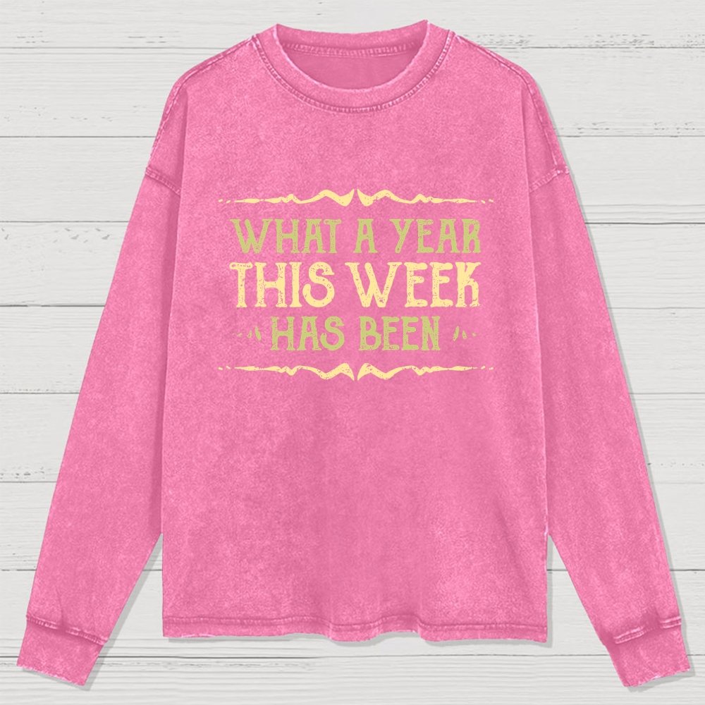 What A Year Washed Long Sleeve Tee