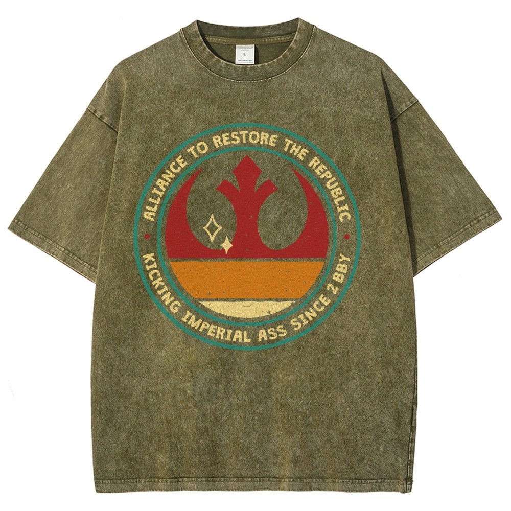 Kicking Galactic Ass Vintage Distressed T-shirt