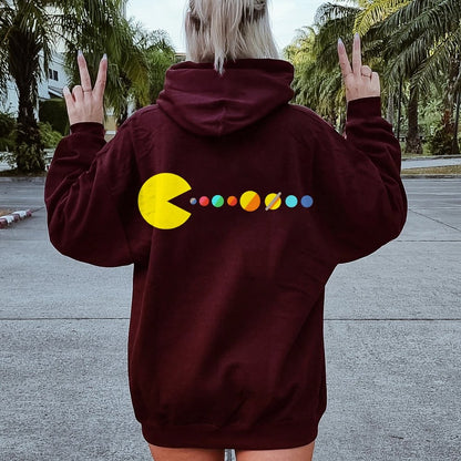 Mister Universe Printed Back Unisex Cotton Hoodie