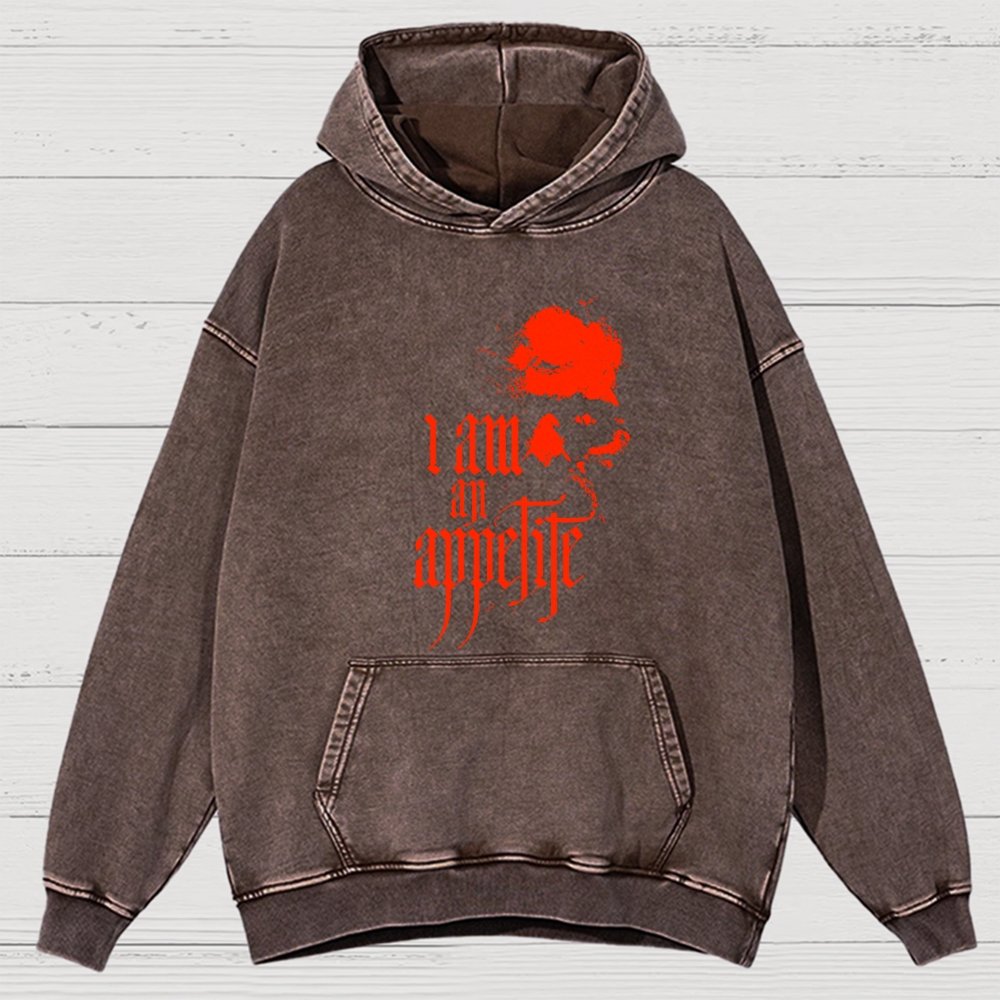 I Am An Appetite Vintage Distressed Hoodie