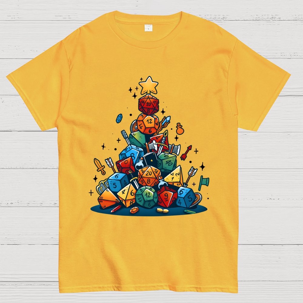 Christmas Dice Tree Geek T-Shirt