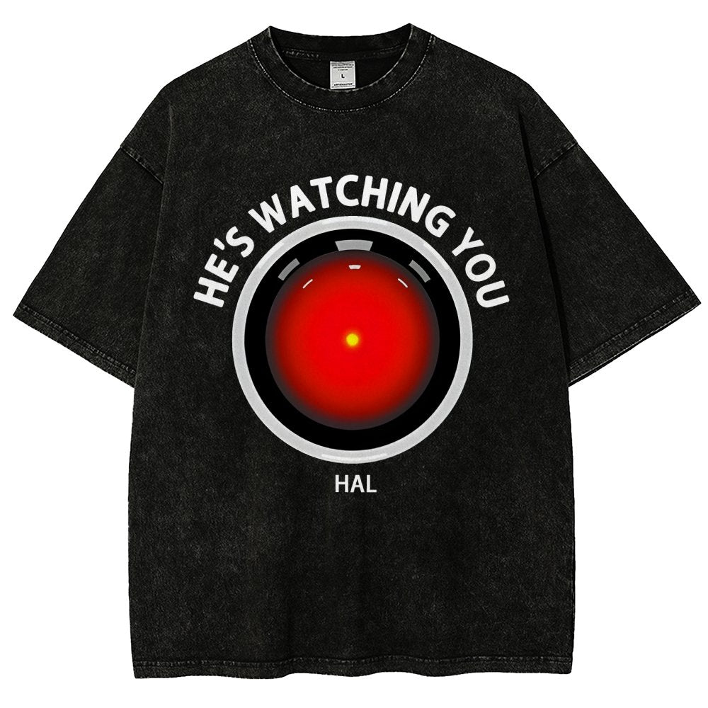 HAL Is Watching YOU Vintage Distressed T-shirt
