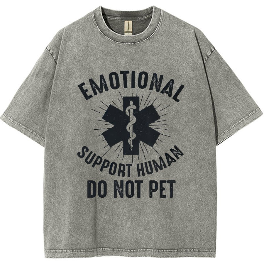 Emotional Support Human Vintage Distressed T-shirt
