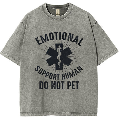 Emotional Support Human Vintage Distressed T-shirt