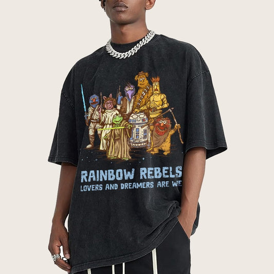 Rainbow Rebels Vintage Distressed T-shirt