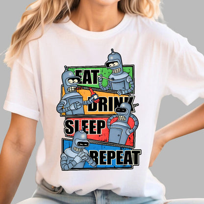 Eat Drink Sleep Repeat Geek T-Shirt
