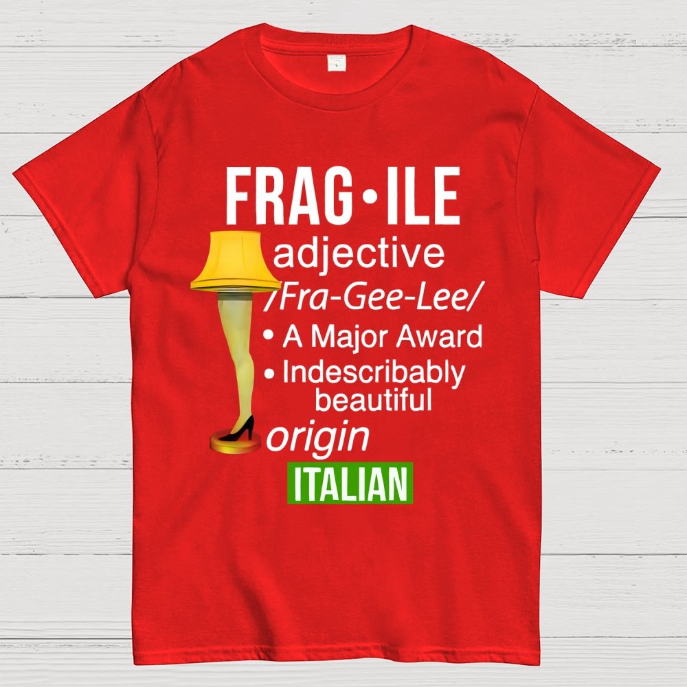 Funny Christmas Fragile Major Award Leg Lamp Geek T-Shirt