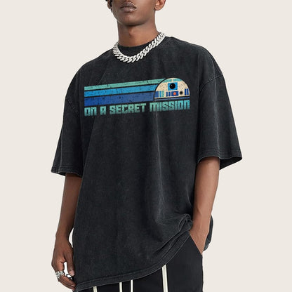 On A Secret Mission Vintage Distressed T-shirt