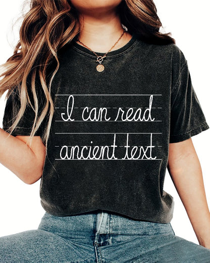 Ancient Text Vintage Distressed T-shirt
