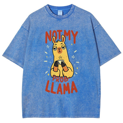 Not My Prob-Llama Vintage Distressed T-shirt
