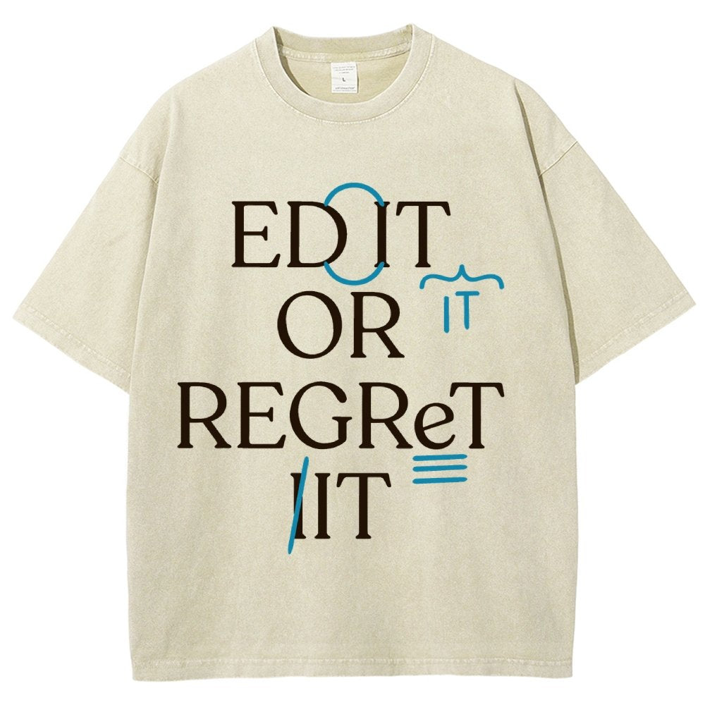 Edit Or Regret It Vintage Distressed T-shirt