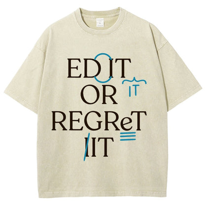 Edit Or Regret It Vintage Distressed T-shirt