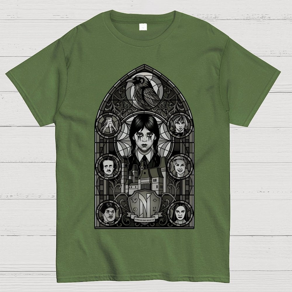 Stained Glass of Outcasts Geek T-Shirt