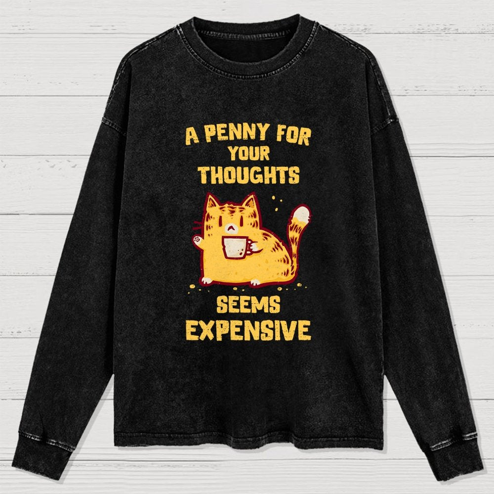 A Penny Seems Expensive Washed Long Sleeve Tee