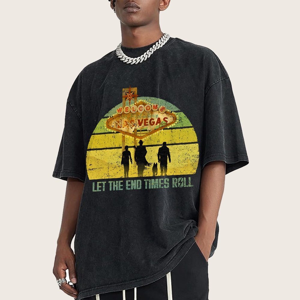 Let The End Times Roll Vintage Distressed T-shirt