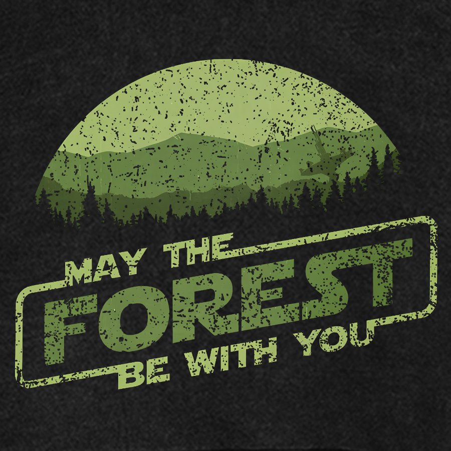 Retro Forest Moon Vintage Distressed Hoodie