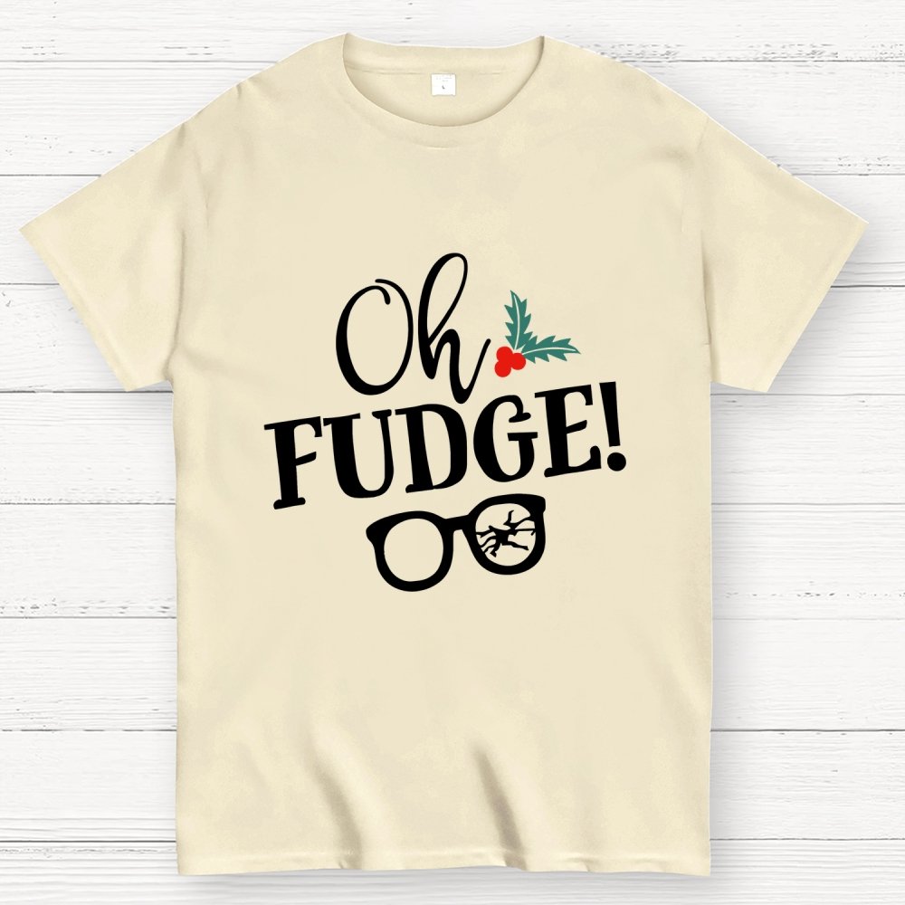 Funny Christmas Oh Fudge Holiday Geek T-Shirt