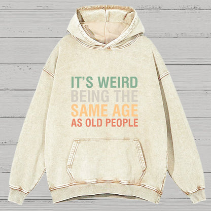 Same Age As Old People Geeky Vintage Distressed Hoodie