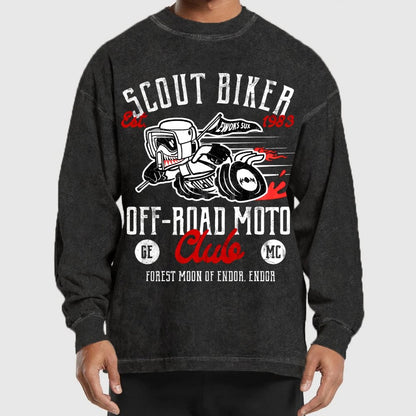 Scout Biker Club Washed Long Sleeve Tee