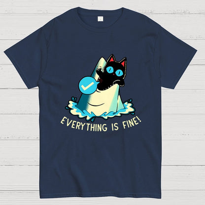 Everything Is Fine! Cat Geek T-Shirt