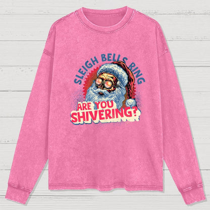 Sleigh Bells Ring Washed Long Sleeve Tee