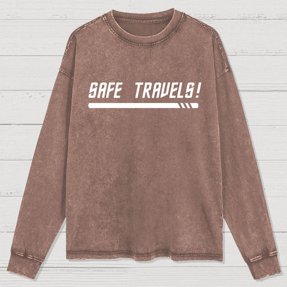 Red Shirt Traveler Washed Long Sleeve Tee