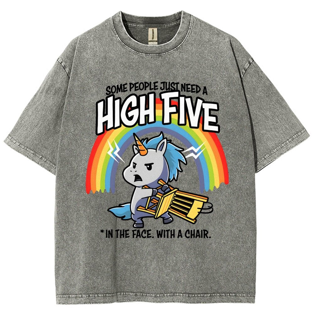 Some People Just Need A High Five Vintage Distressed T-shirt