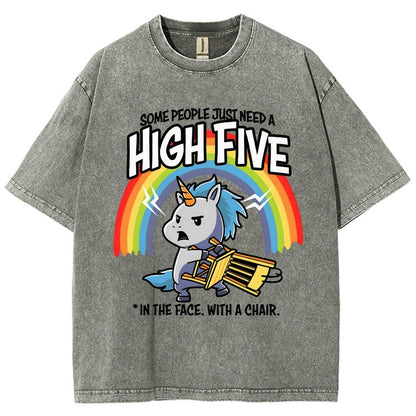 Some People Just Need A High Five Vintage Distressed T-shirt