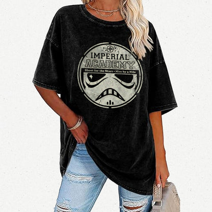 Aiming for Excellence Vintage Distressed T-shirt