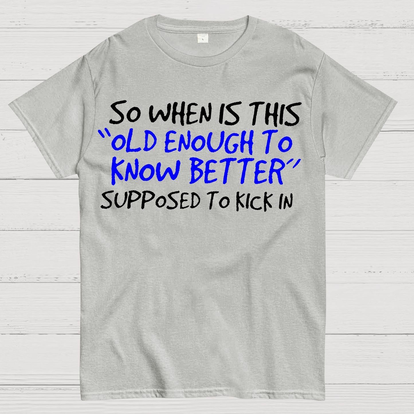 So When Is This Old Enough To Know Better Supposed To Kick In Geek T-Shirt