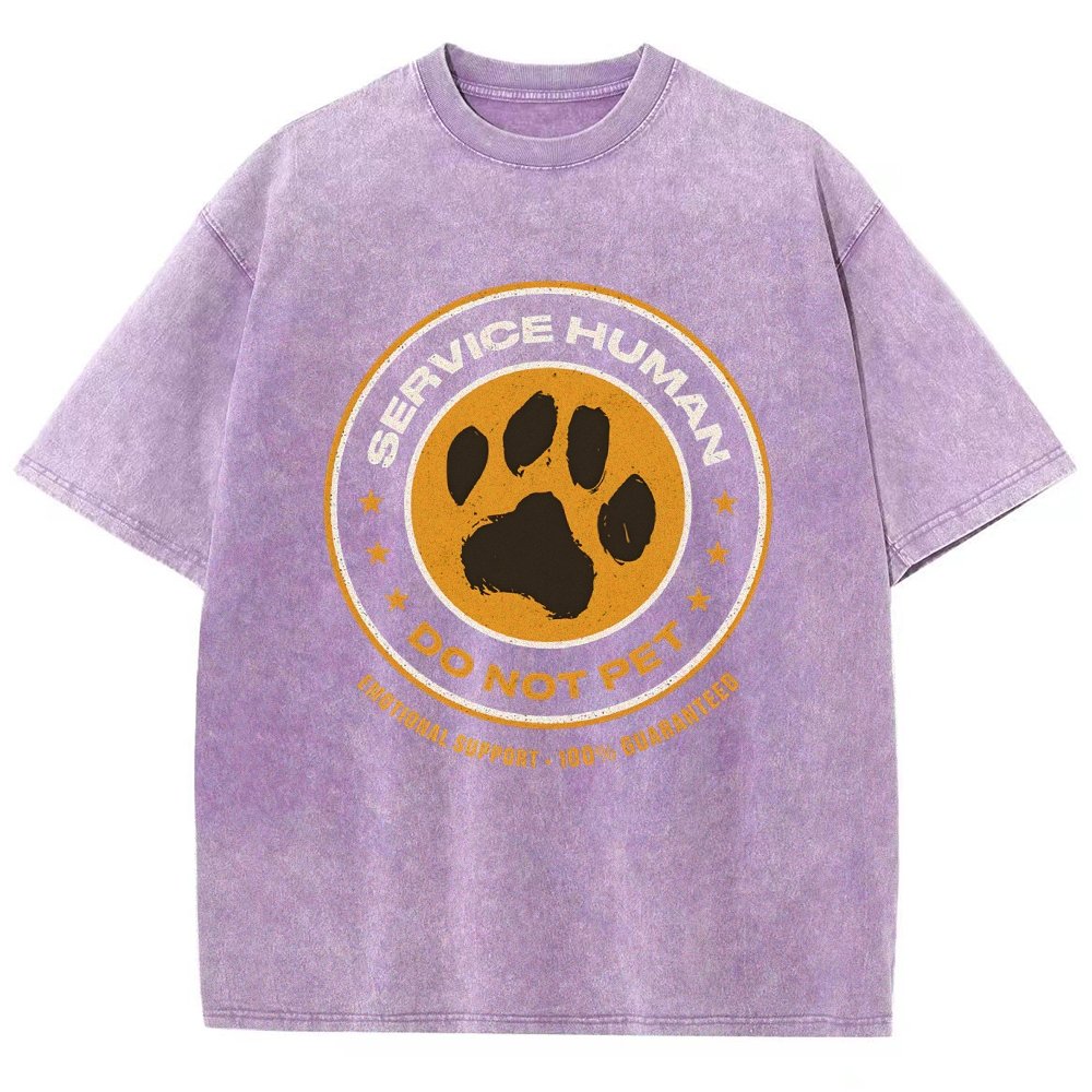 Service Human Do Not Pet Vintage Distressed T-shirt