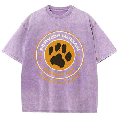 Service Human Do Not Pet Vintage Distressed T-shirt