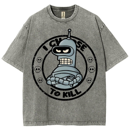 I Choose To Kill Vintage Distressed T-shirt