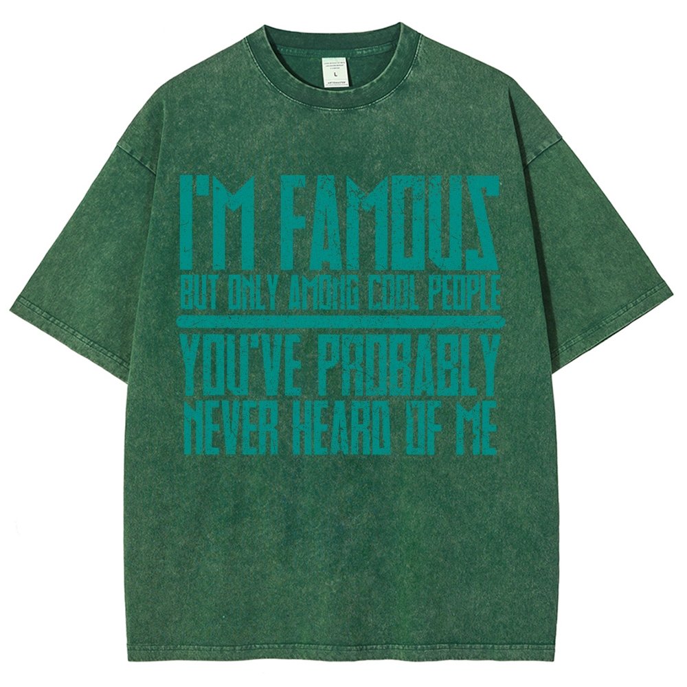 I’m Famous Among Cool People Vintage Distressed T-shirt